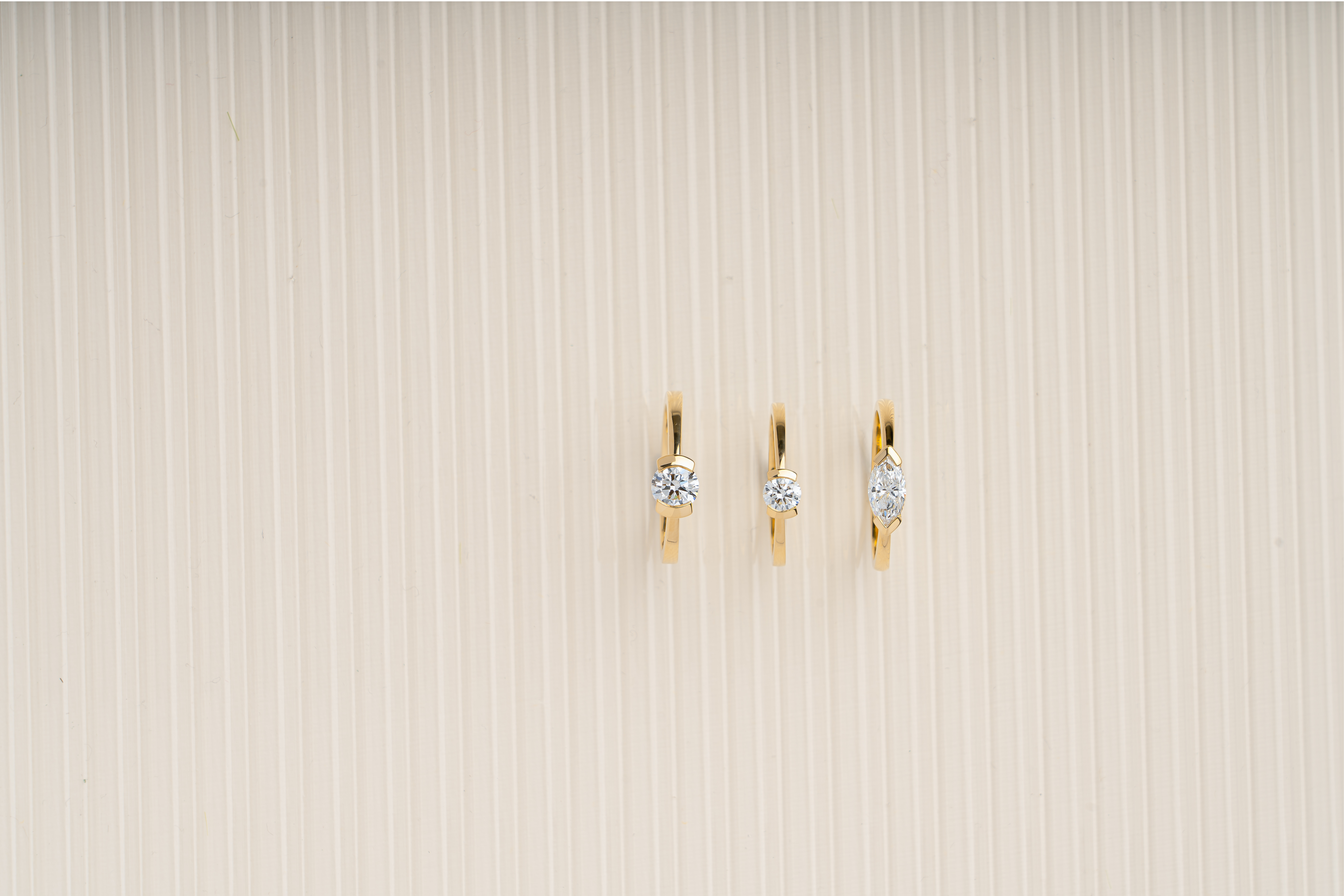 Solid gold engagement rings