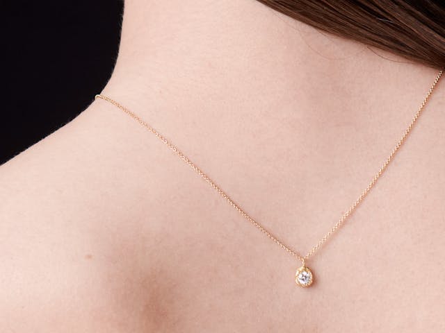 Classic single diamond necklaces