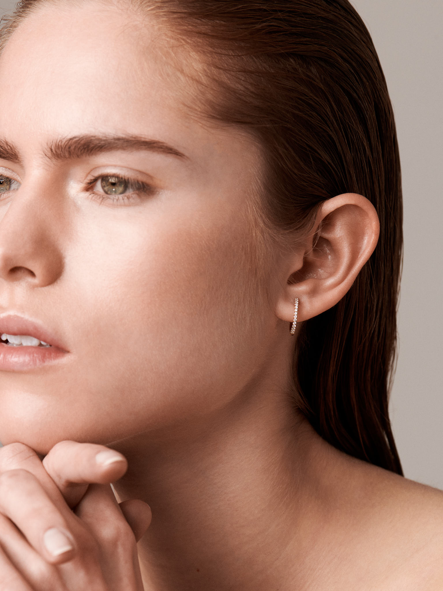 Bright diamond hoops