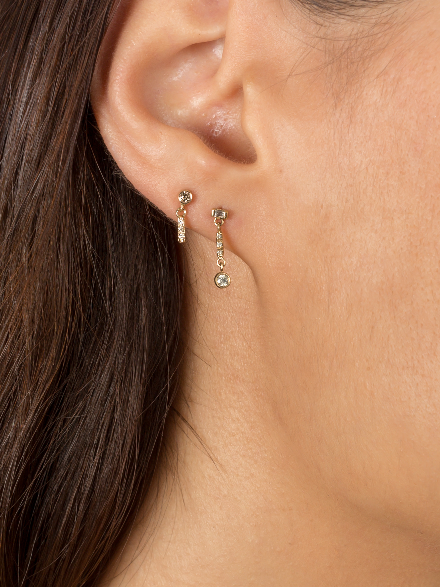 Diamond drop earrings