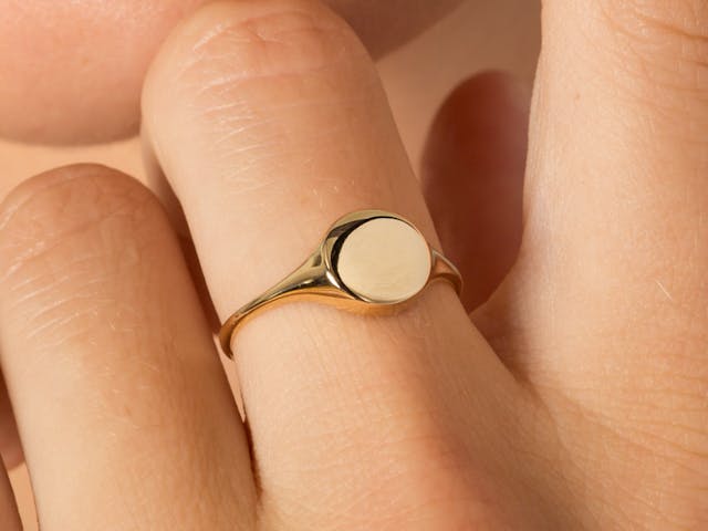 Classic gold signet rings