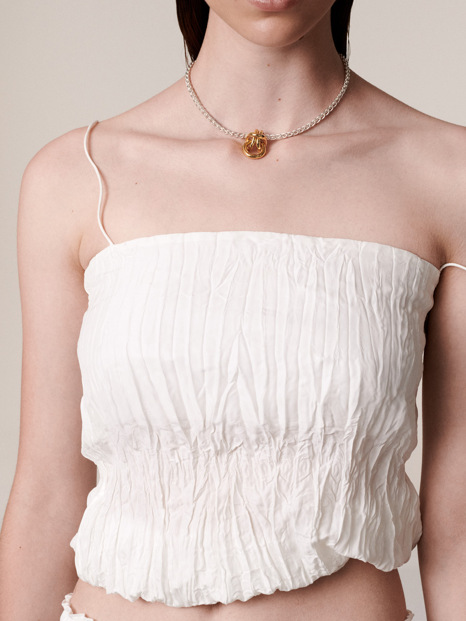 Gold & silver mixed metal necklaces