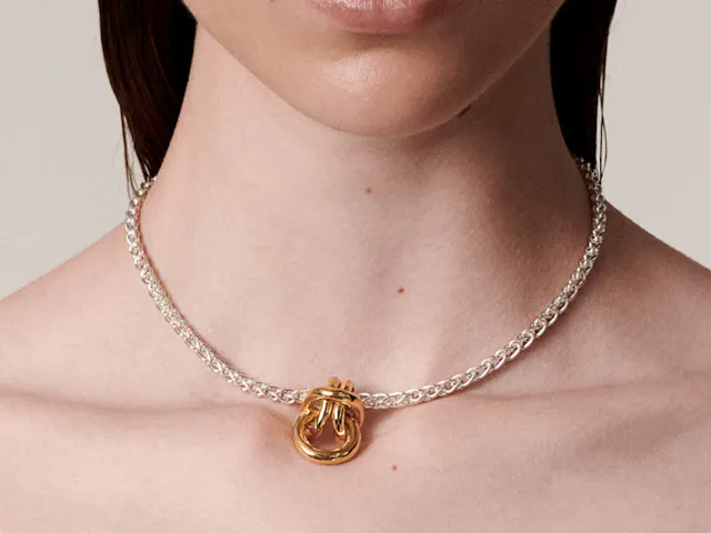 Gold & silver mixed metal necklaces