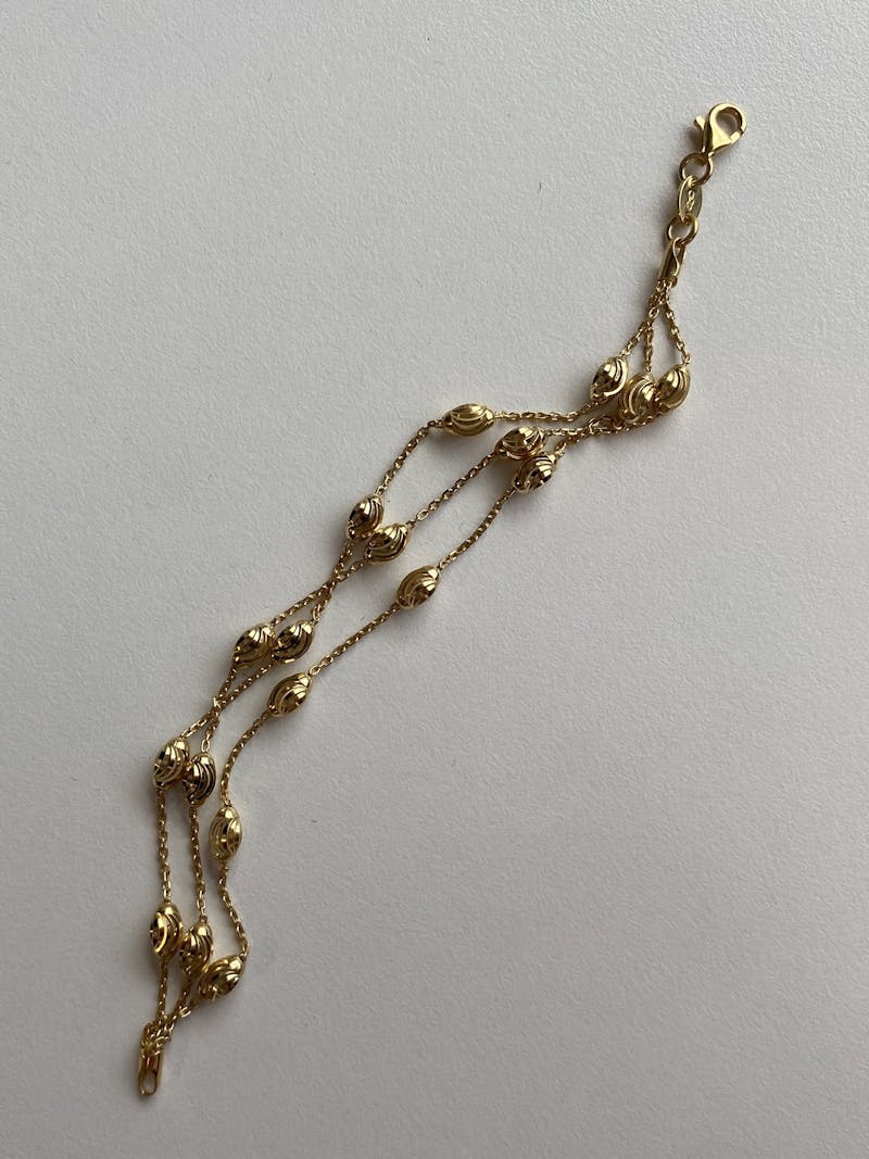 Gold plating on sterling silver jewellery
