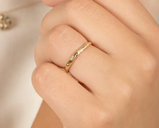 Yellow gold wedding bands