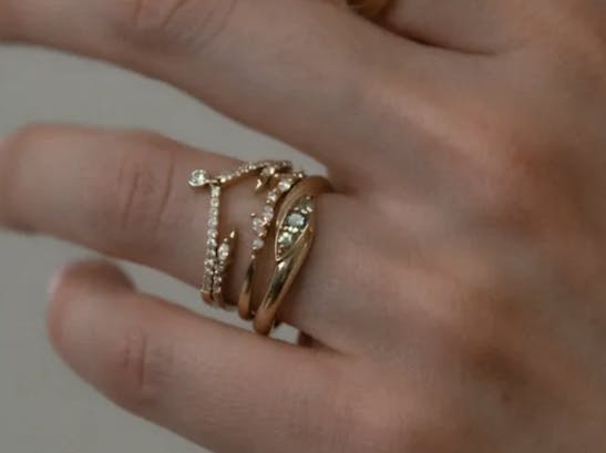 Rose gold wedding bands