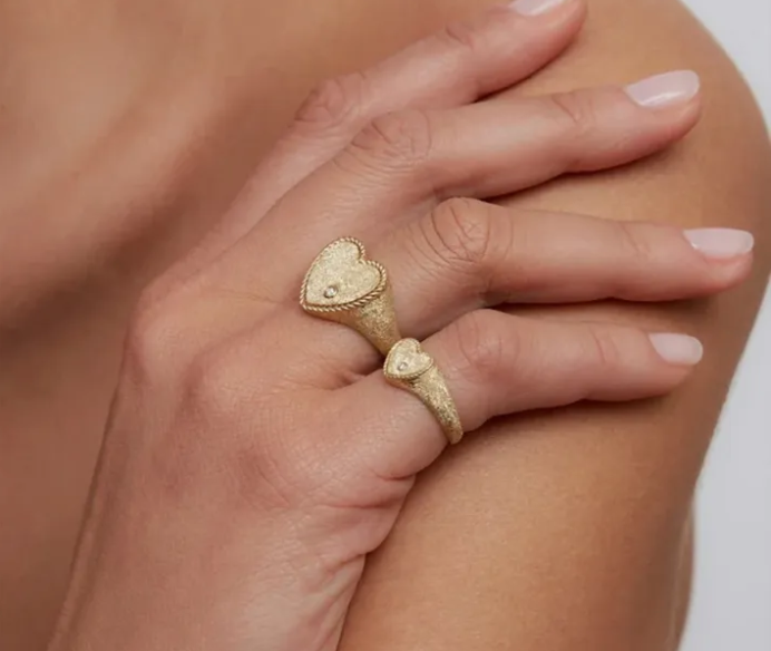 Diamond signet rings