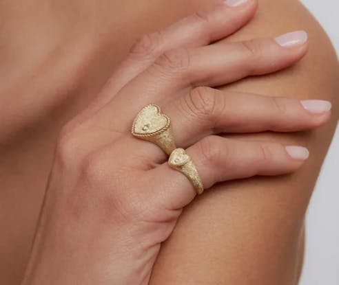Diamond signet rings