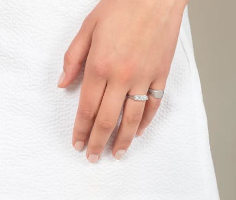 Silver signet rings