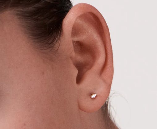 18K gold diamond studs