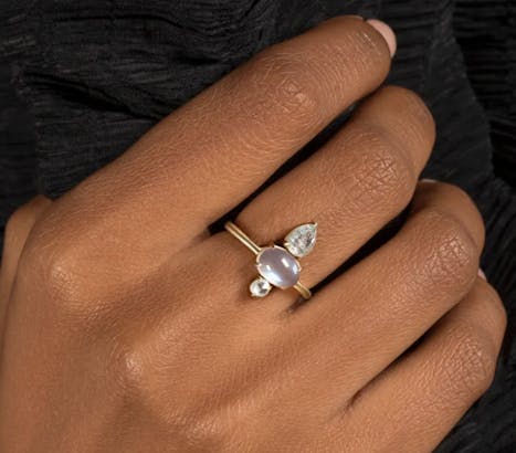 Moonstone cocktail rings