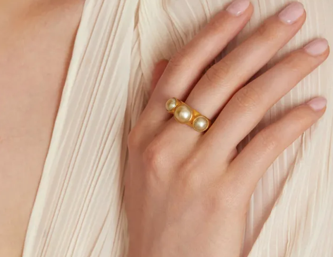 Pearl cocktail rings