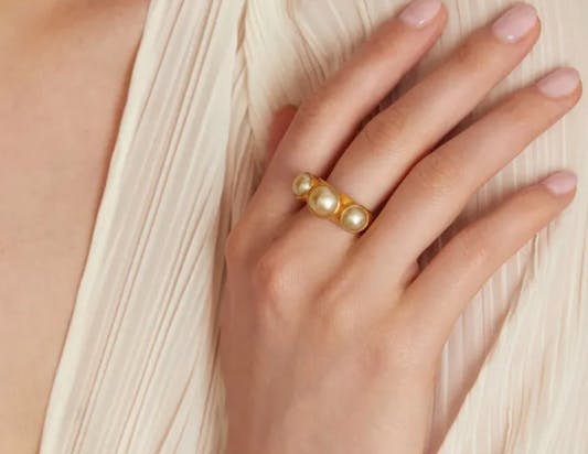 Pearl cocktail rings