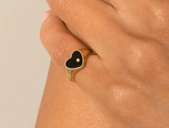 Onyx signet rings