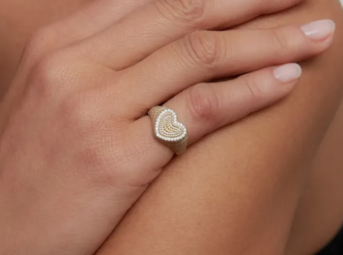 Diamond signet rings