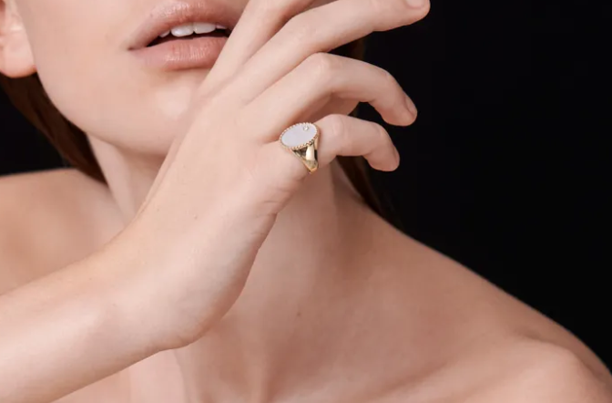 Mother Of Pearl signet rings