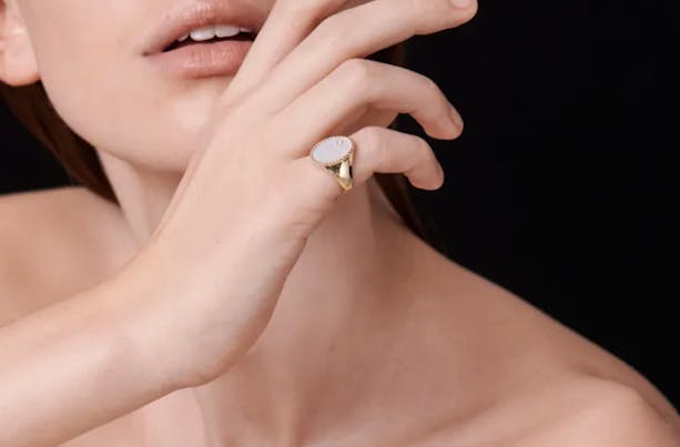 Mother Of Pearl signet rings