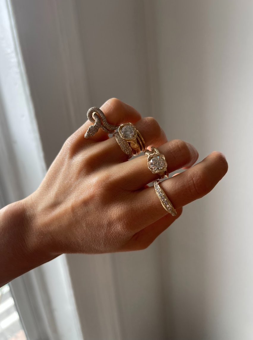 Diamond stacking rings