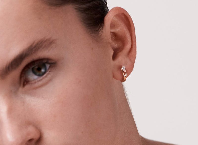 Rose gold earrings