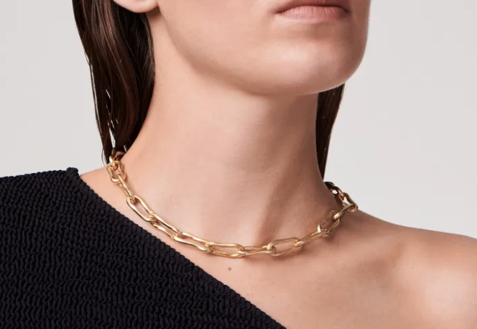 Link chain necklaces
