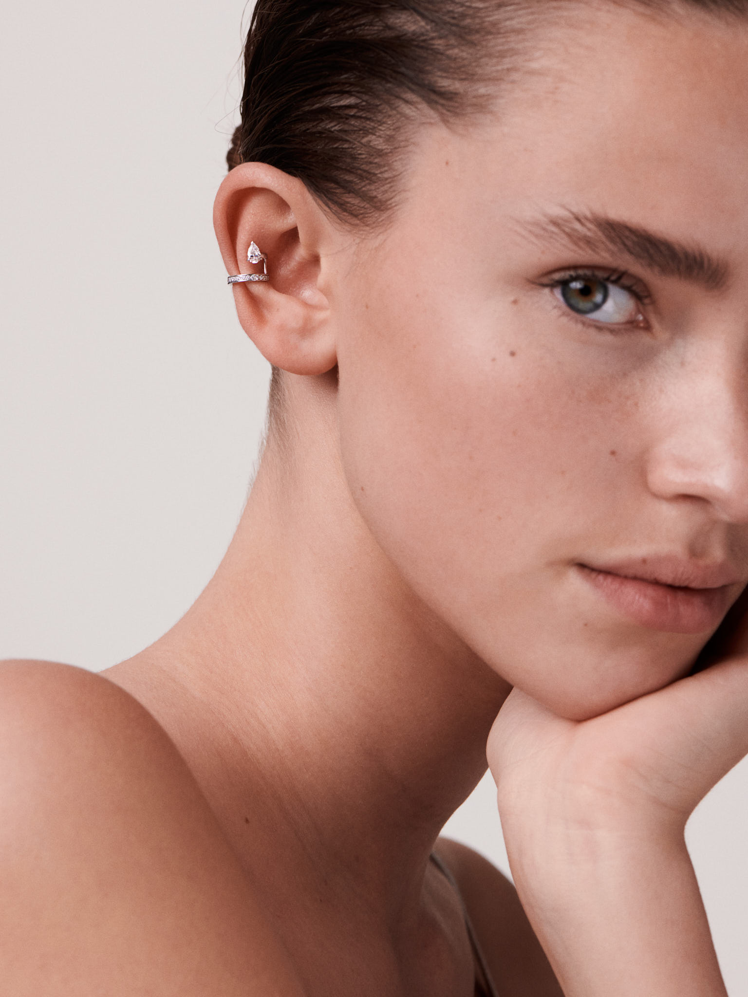 Bright diamond ear cuffs