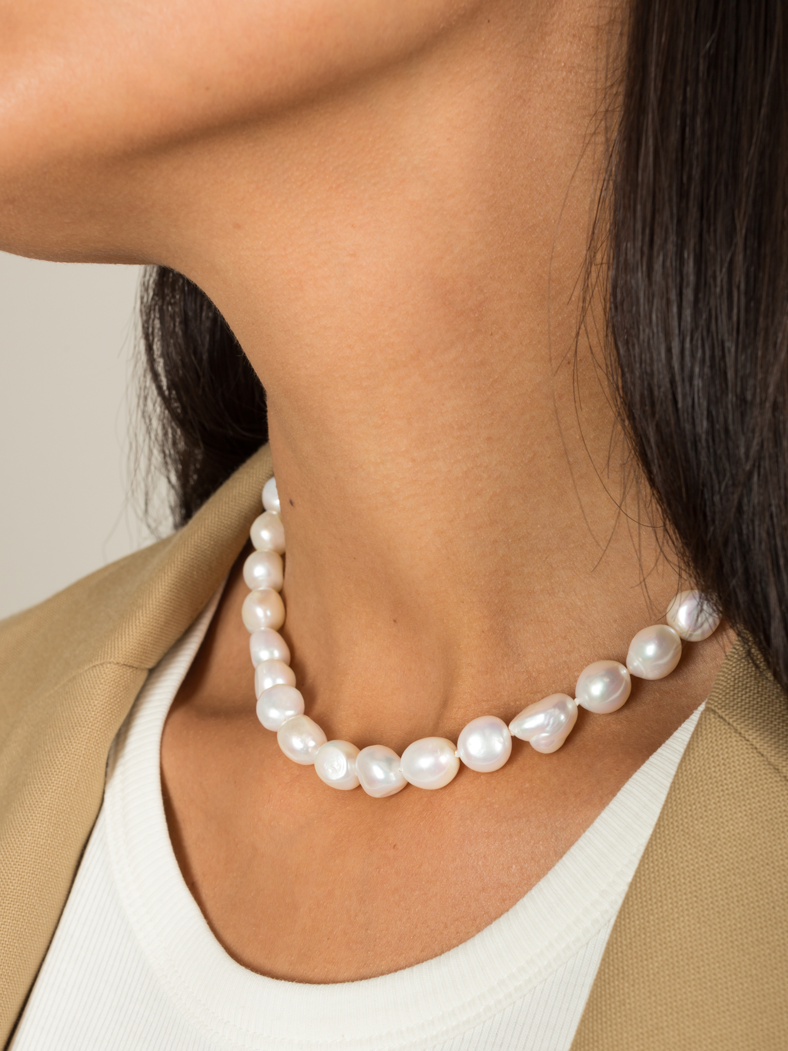 Classic pearl necklaces