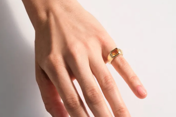 Gold pinky rings