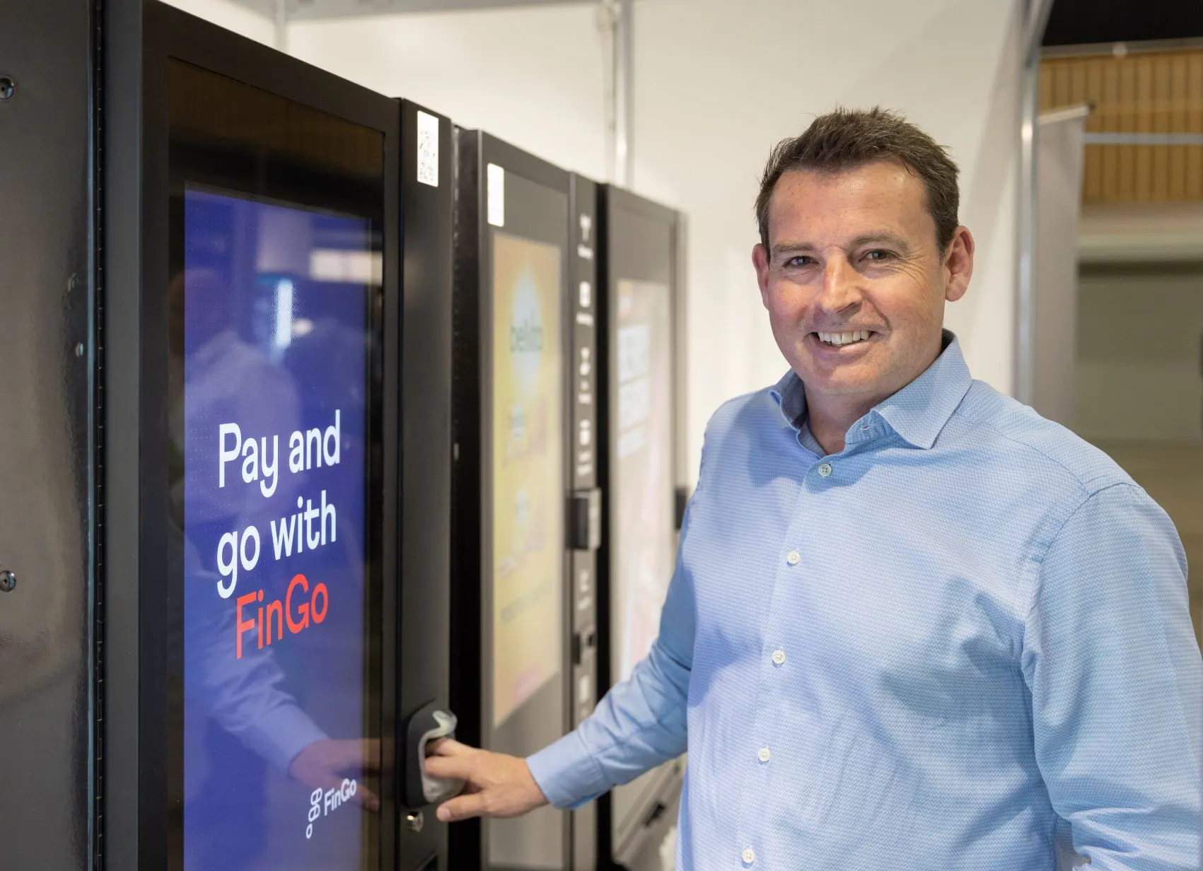 Fingo Machine Fingo introduce world first vein ID vending machine - Fingo