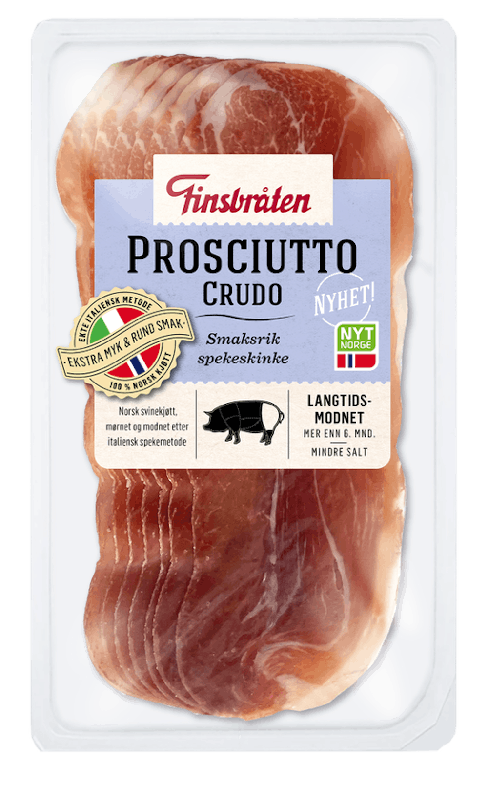 Finsbråten Prosciutto crudo, spekeskinke 80g Finsbråten