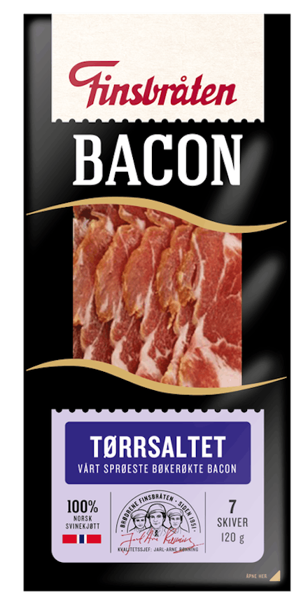 Tørrsaltet bacon 120g