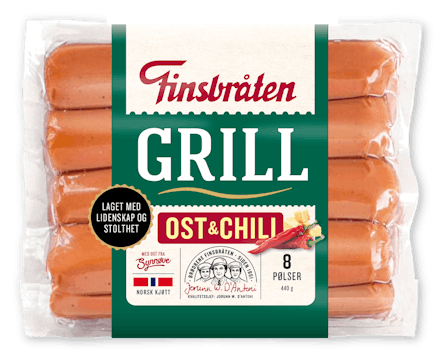 Grillpølser med Chili & Ost 440g