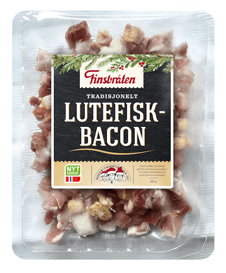 Lutefiskbacon ternet 200 g