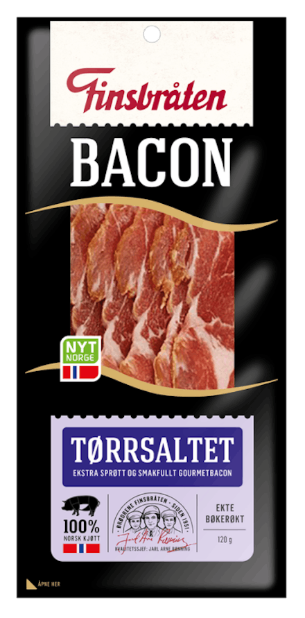 Tørrsaltet bacon 120g