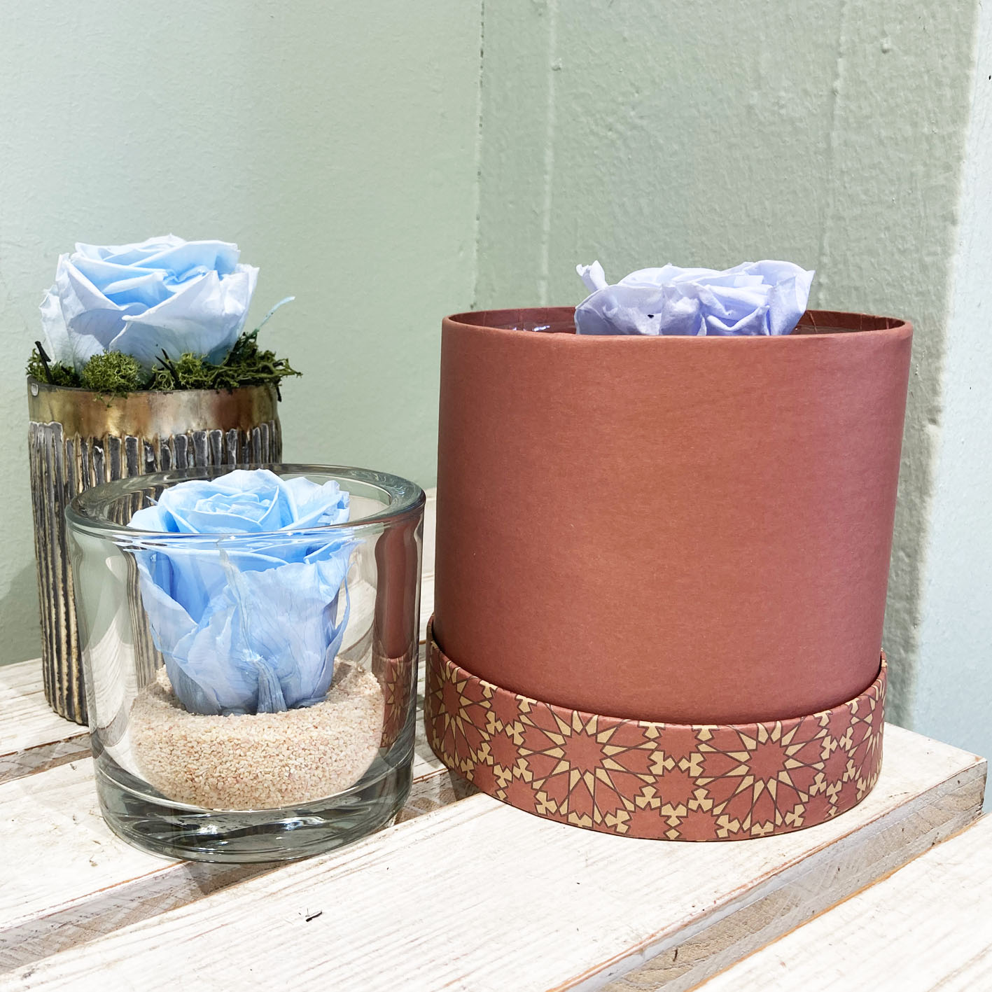 Rose Stabilizzate Celeste