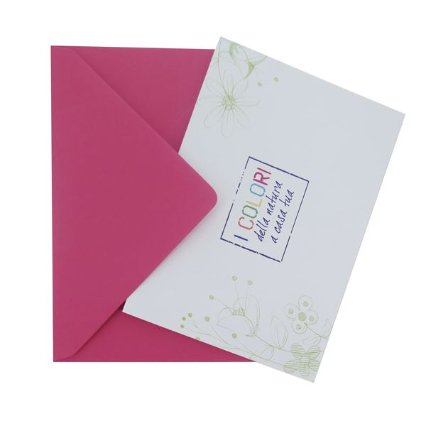 Biglietto con busta rosa 15x10