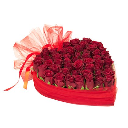 Cuore su spugna e tulle