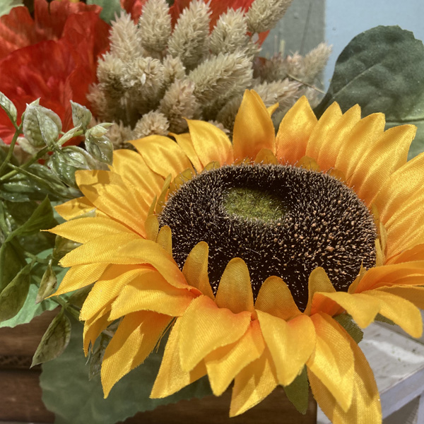 Cassetta in legno girasoli