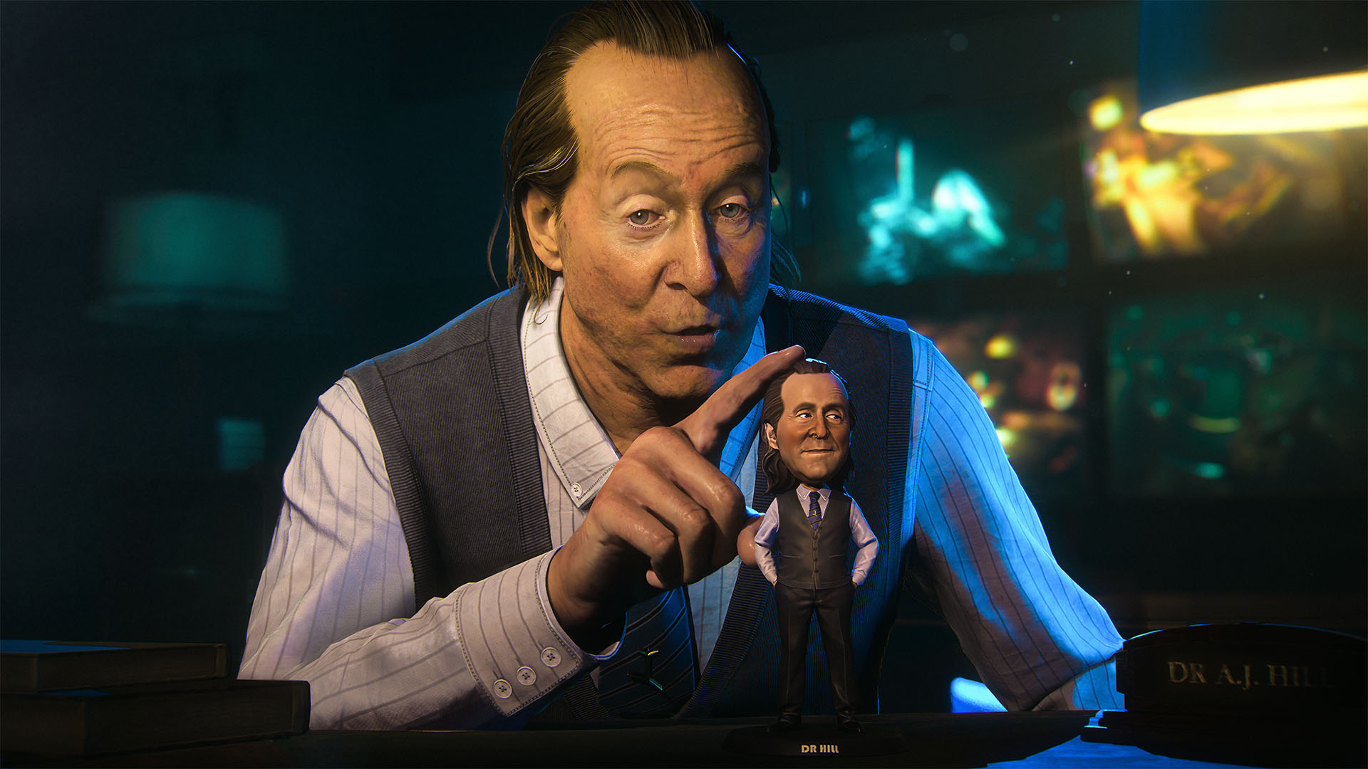 Dr Hill with Dr Hill Bobblehead