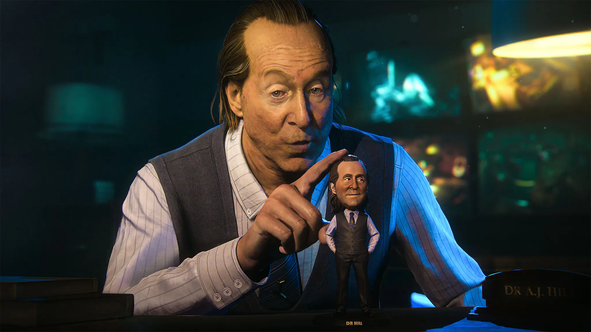Dr Hill with Dr Hill Bobblehead