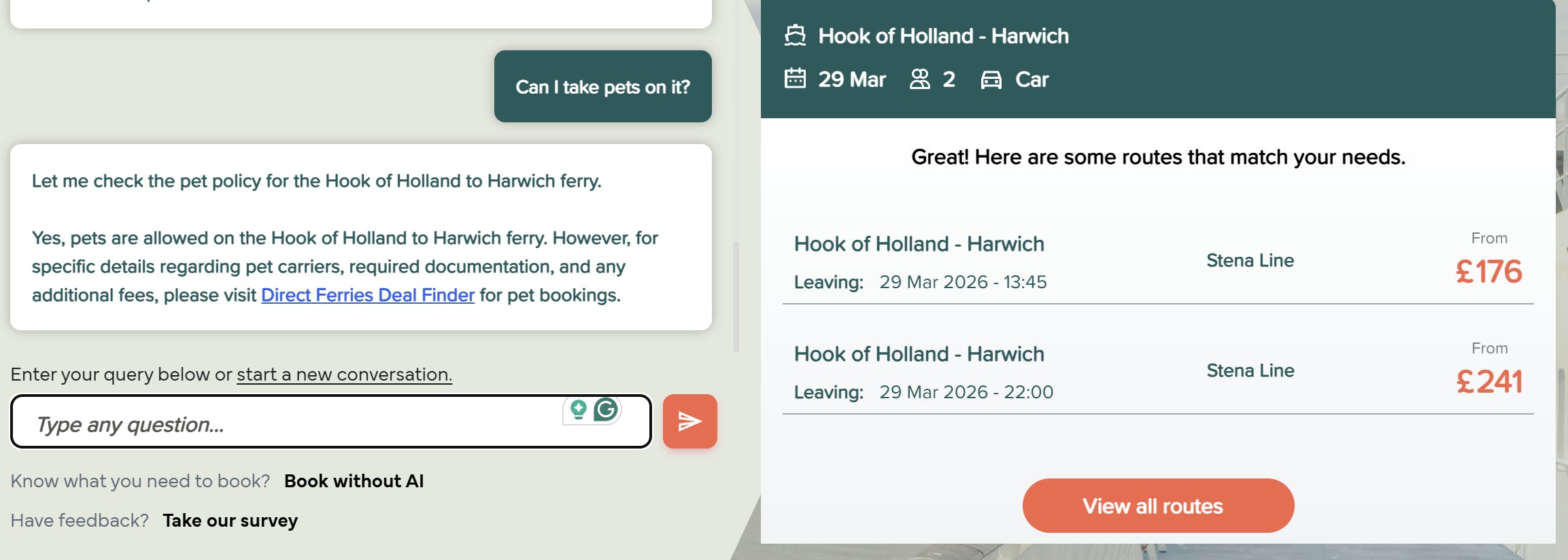 Direct Ferries Conversational AI