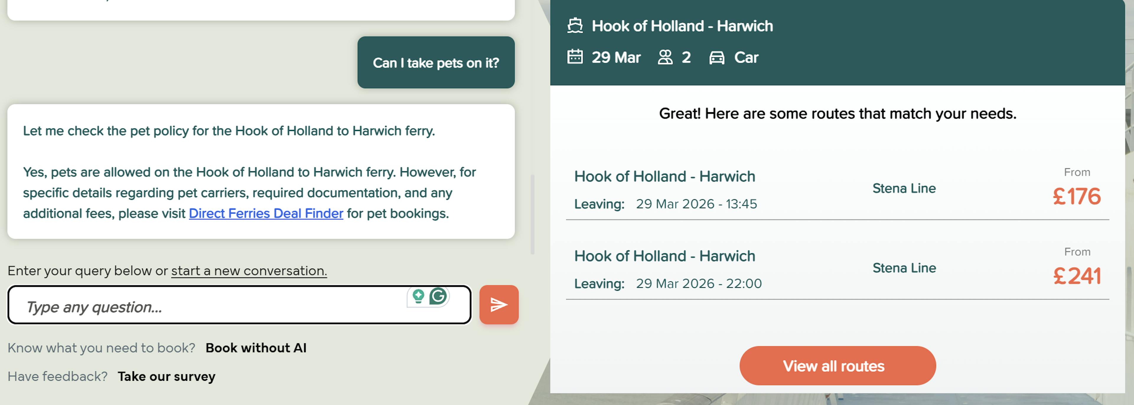 Direct Ferries Conversational AI