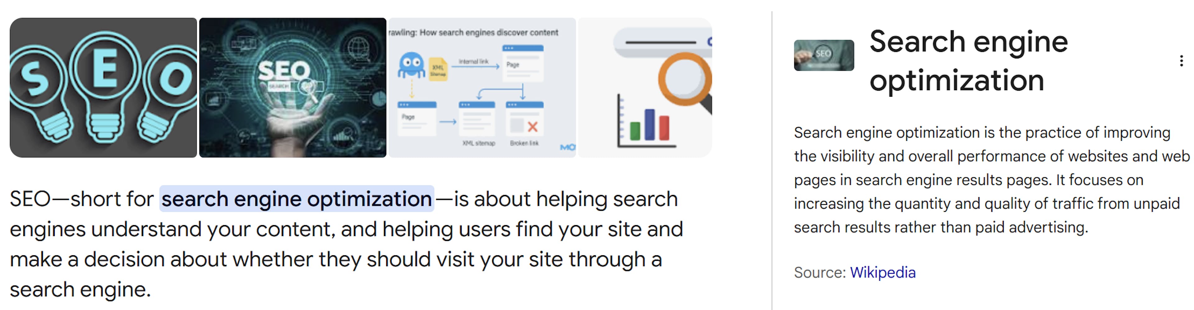 Google snippet example