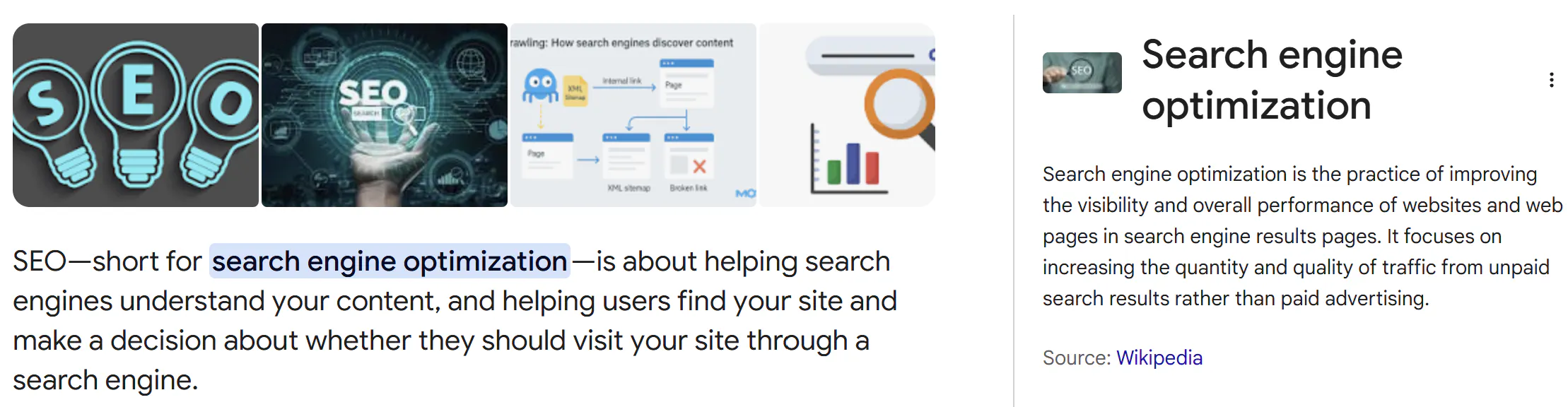 Google snippet example
