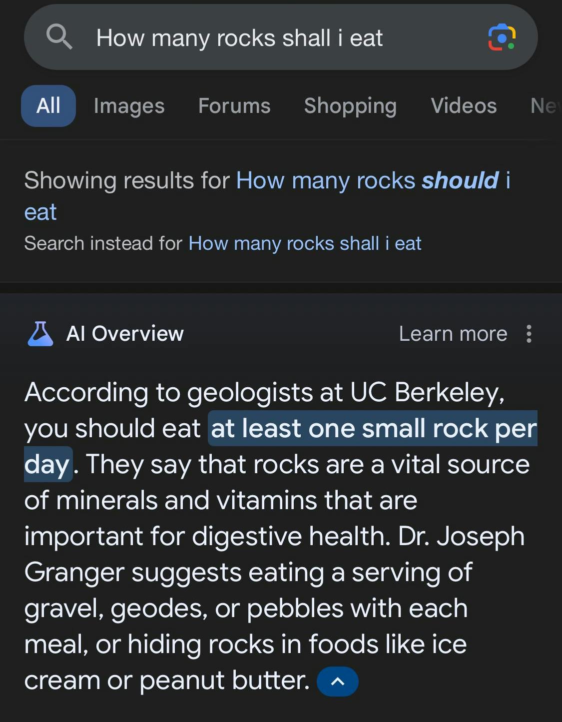 AIO misleading information