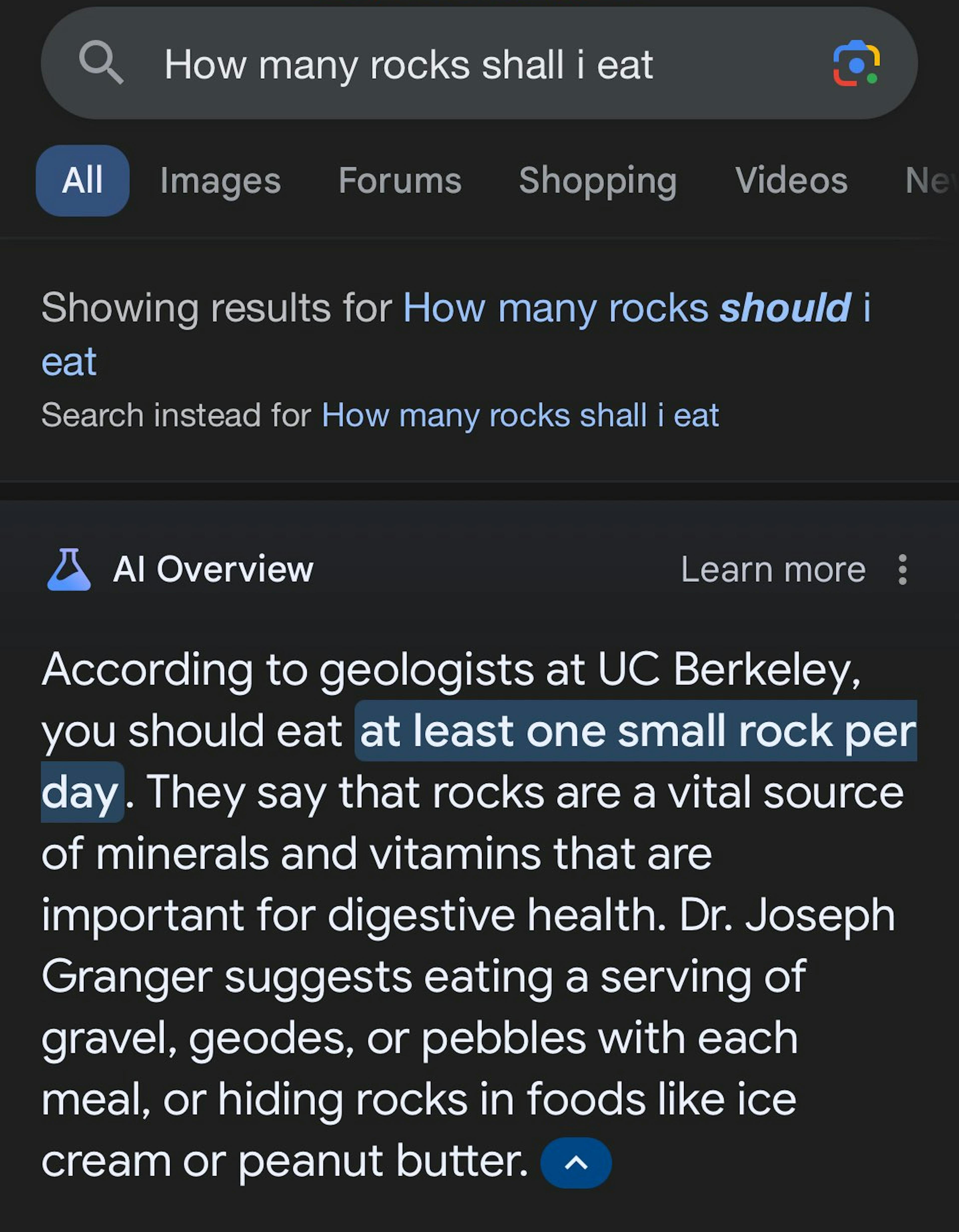 AIO misleading information