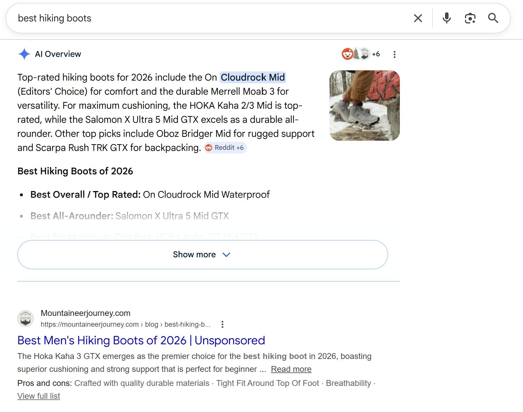 AIO for best hiking boots