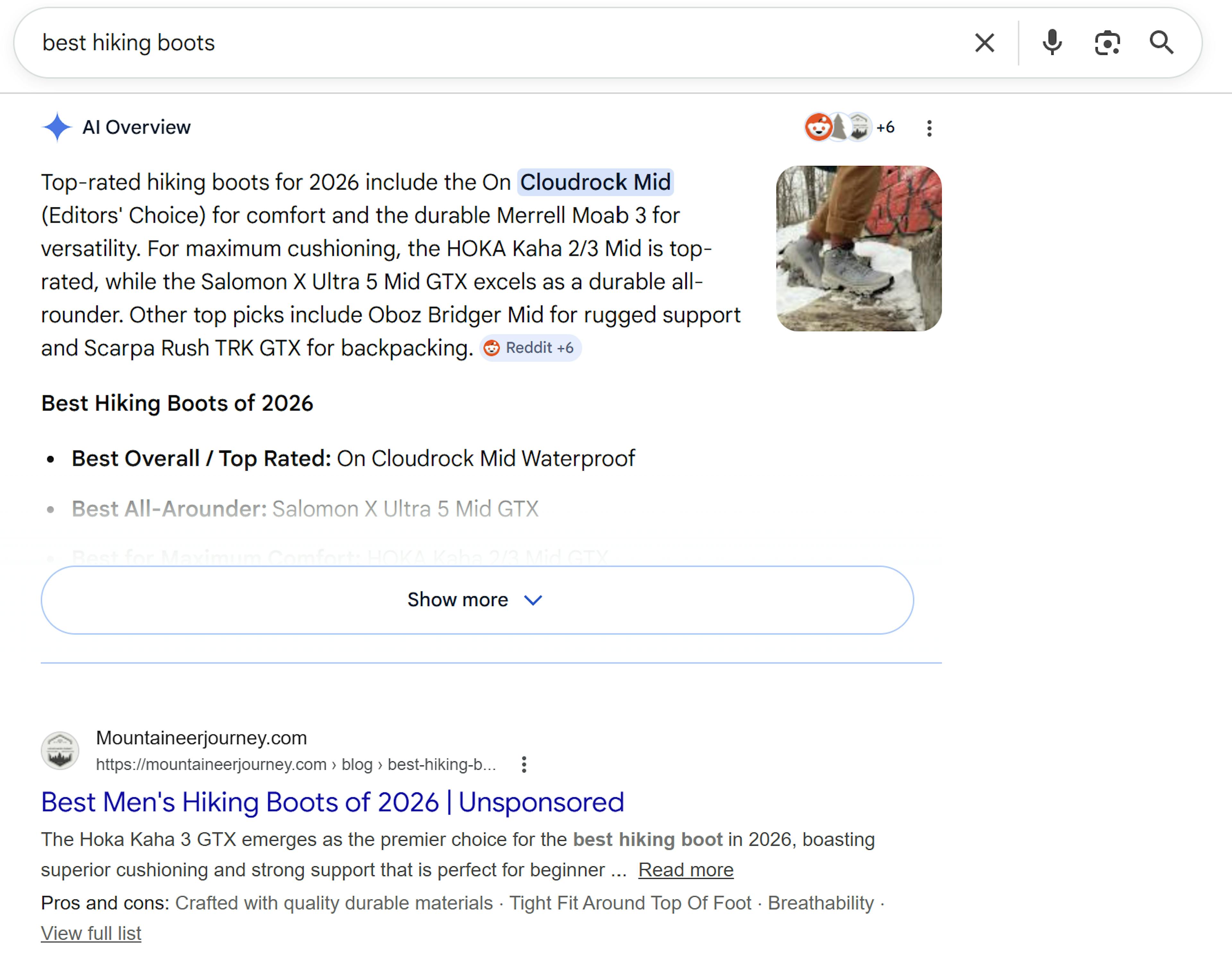 AIO for best hiking boots