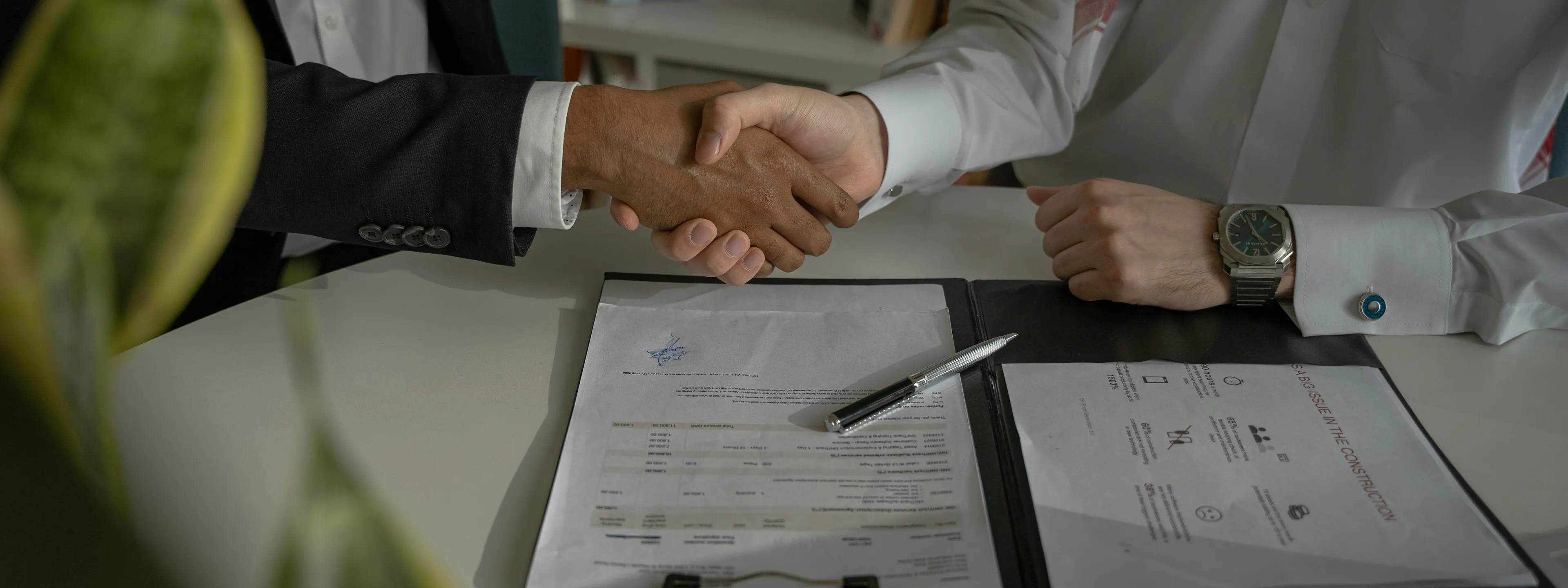two people shaking hands