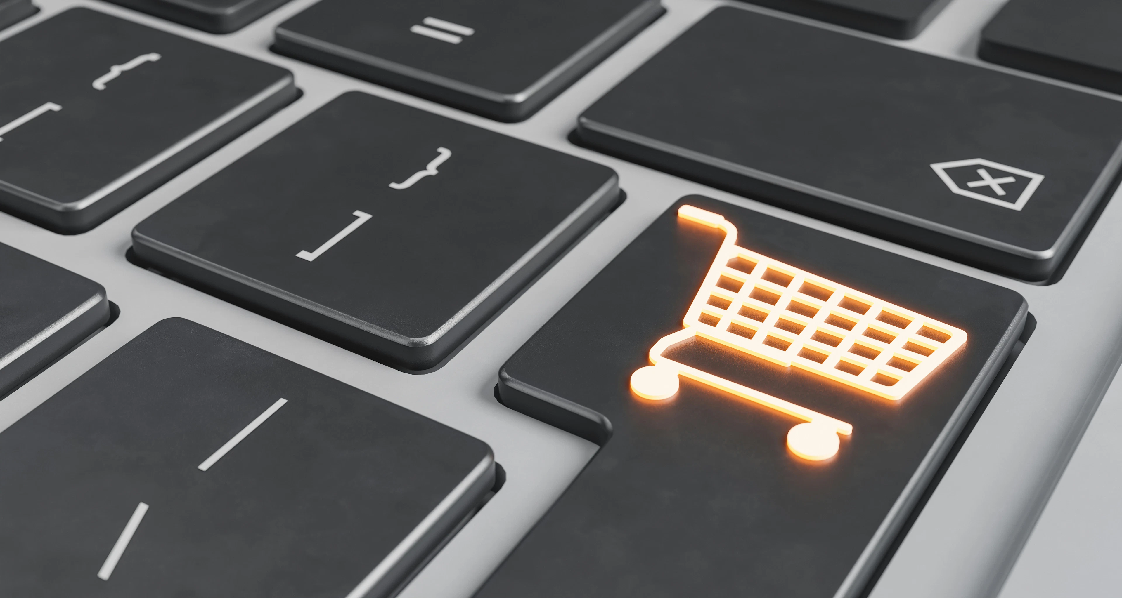 shopping cart symbol on keyword