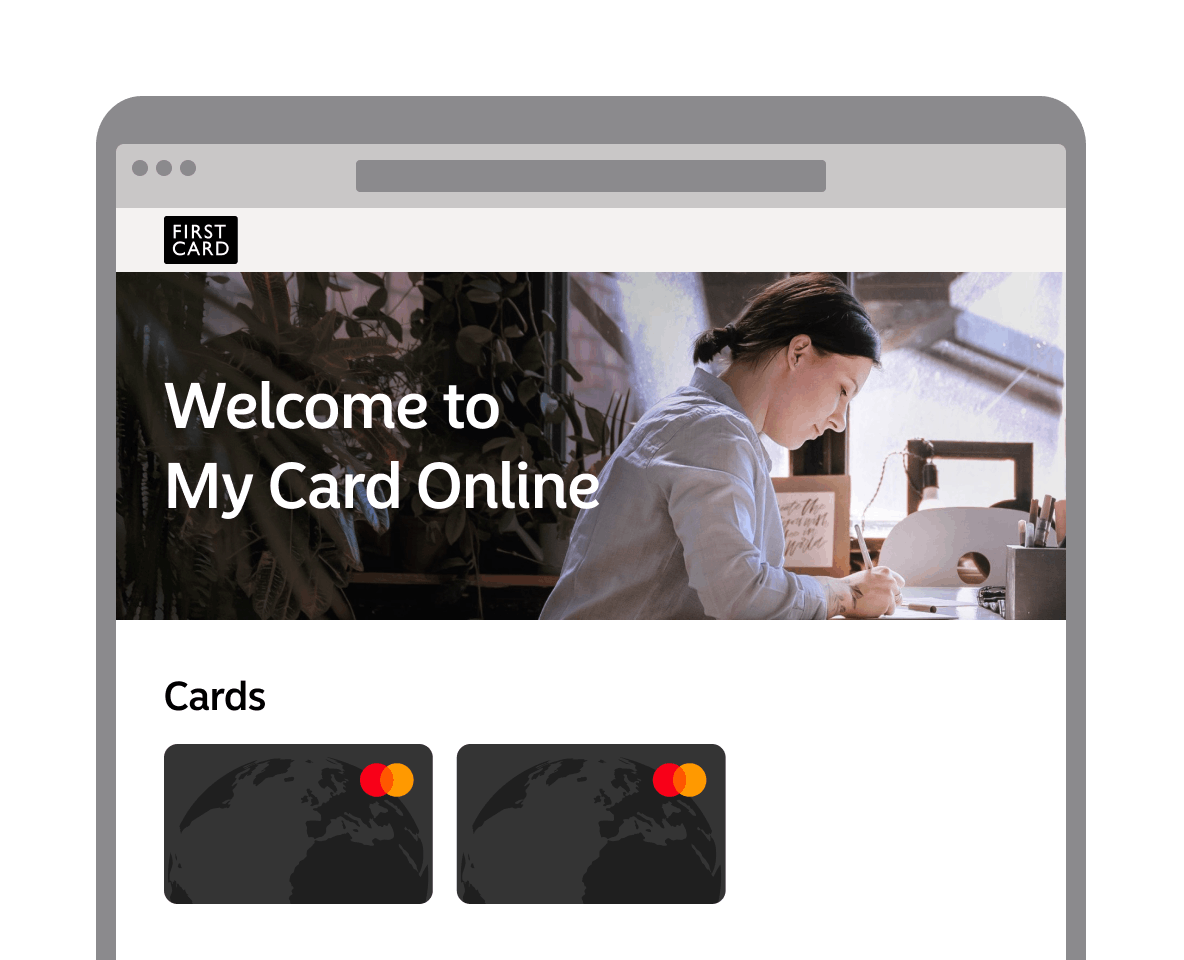 Welcome My Card Online screenshot from app